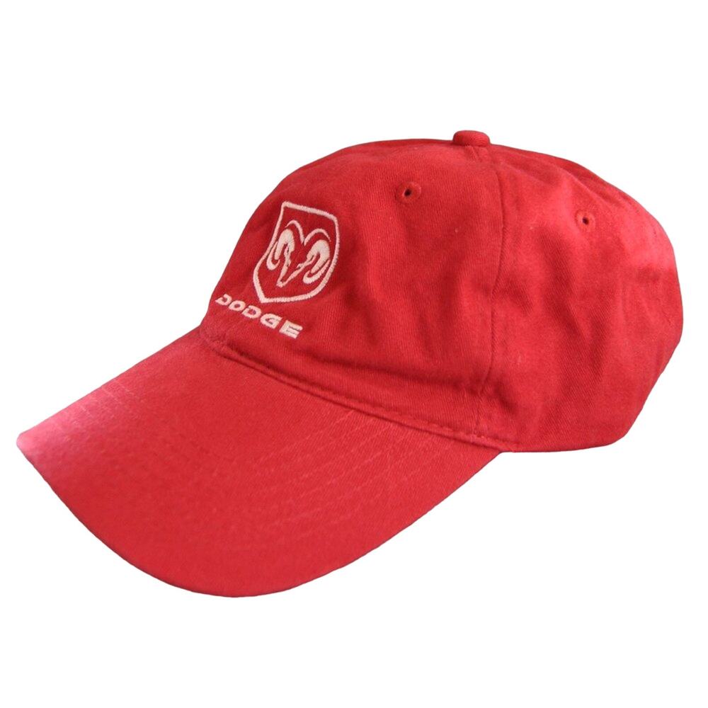 Dodge Red w/ White Logo Adjustable Dad Hat